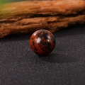 Sfera in pietra naturale rosso scuro con venature nere e finitura lucida levigata - 20*20mm / Ossidiana Mogano