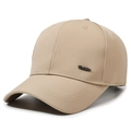 Beige Herren-Baseballkappe mit strukturierter Netzoptik und Daria-Metalllogo - Einheitsgröße / Khaki