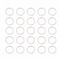 Set di 25 anelli per capelli in argento con texture martellata per decorazioni fai da te - 1.5cm 20 Pezzi/Set / Argento
