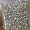 Silver faceted laser beads in bulk packaging for DIY bracelet and jewelry making - 2.5mm / Silver Plated (Color Retention)