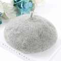 Berretto grigio classico per bambini in lana con texture morbida e stile vintage - Taglia unica / Grigio Melange Chiaro
