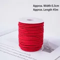 45m Rolle mit 3mm rotem Wildlederimitat-Band für Weihnachtsgeschenke und DIY-Bastelarbeiten - Wildlederkordel 50 Yards / Rot