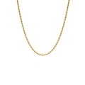 Elegant gold-plated stainless steel rope chain necklace with a minimalist twisted design - 2mm Rope Chain