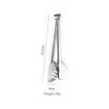 28.2cm stainless steel serving tongs with slotted head for steaks and BBQ, 89g weight - Semicircle Tongs 12 Inch