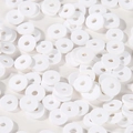 Perline bianche a disco in argilla polimerica per gioielli fai-da-te e braccialetti - Bianco