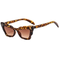 Lunettes de soleil œil de chat avec monture écaille et verres dégradés marron - Monture Léopard / Verres Thé