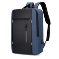 Zaino porta PC impermeabile blu e nero con porta USB e striscia riflettente di sicurezza - 1327 Versione Economica / Blu