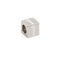 Stainless steel cube bead with engraved number 1 for DIY minimalist jewelry making - Steel Color Number 1