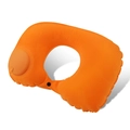 Cuscino da viaggio gonflabile a U arancione vivace con pompa a pressione integrata - Floccaggio/Velluto / Cuscino cervicale / Arancione