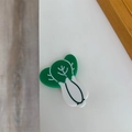 Detailed close-up of a cute cabbage-shaped acetic acid clip with green and white details - Cabbage Clip