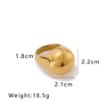 Macro detail of chunky gold dome ring with precise dimension and weight specifications - US 8 / Chunky Dome Style (NB-R2023181)
