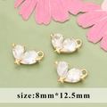 Golden shell shell pendant with clear pear-shaped gemstones and star detail for DIY - Gold Star Zircon