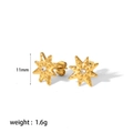 Orecchini vintage a stella oro 18k con zircone e dettagli diametro 11mm - Design Stella a Otto Punte (TE6241)