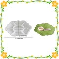 Moule en silicone lotus pour plateau en résine de 17,7cm avec bougie décorative - Forme de pétale irrégulière (avec séparateurs radiaux) / Plateau de Lotus 001