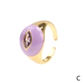 Adjustable golden open ring featuring lavender enamel and purple marquise zircon - Purple Enamel-Purple Marquise Zirconia