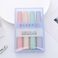 Set of four Morandi color highlighters with soft tips for eye-care journaling - Color Barrel Morandi Series (4 Pcs)