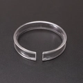 Transparent plastic U-shaped bead tray ring spacer made of clear resin material - Acrylic / Acrylic Open Ring (6.2cm) 25pcs