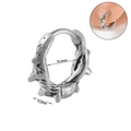 Punk style stainless steel thorn huggie hoop earring with 10.5mm inner diameter - NO 10 - Thorn Design