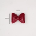 Glänzende rote Weihnachtsschleife für Geschenkverpackungen, Größe 5,5cm x 3,3cm - Klein / Rot