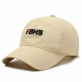 Gorra de béisbol beige de secado rápido con bordado FAKS y diseño de parte superior suave - Ajustable / Caqui
