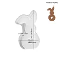 Easter bunny silicone mold with heart design for DIY candles and resin casting crafts - Rabbit 3705