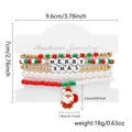 5-teiliges Weihnachts-Armband-Set mit Merry Xmas Schriftzug und Nikolaus-Anhänger - 5er Set-Weihnachtsmann-Frohe Weihnachten