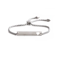 Polished titanium steel infinity love bracelet with adjustable chain and heart cutout - Heart Hollow Plate Style