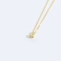 Minimalist gold necklace with a polished capital letter J pendant for women - Letter J