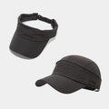 Versatile dark grey quick-dry ponytail baseball cap with detachable zipper top design - Adjustable / Dark Gray
