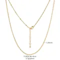 1.8mm wide golden copper necklace chain with lobster clasp, 46+4cm length variant - Gold S-0034 (50cm)