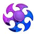Fidget spinner with purple and blue metallic gradient finish in shuriken shape - Gradient Dazzling Six Axes