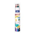 Cylindrical 12-color erasable colored pencil set in portable tube packaging - 12 Colors Erasable Colored Pencils