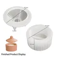 Moule en silicone pour pot de bougie à rayures et boîte de rangement DIY - Boîte de rangement ronde à rayures - Grande