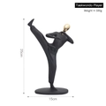 Modern black and gold taekwondo athlete statue, 25cm minimalist martial arts sculpture - Gold-Taekwondo Athlete
