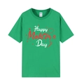 Green Mother's Day t-shirt featuring Happy Mother's Day print in soft cotton fabric - XS / Tops / Green