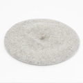 Classic grey wool felt beret hat with top stem detail for a vintage painter look - M (56-58cm) / Snowflake Grey