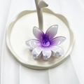 Fashionable purple gradient flower hair claw clip with pearl detail for beach vacation - Purple (Sun Flower)