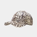 Gorra de béisbol de leopardo con detalles dorados y correa ajustable para el sol diario - Ajustable / Beige