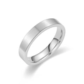 Vista dettagliata di un anello a fascia da 4 mm in acciaio al titanio spazzolato con finitura opaca. - n.5 / Stile Semplice 4mm (Senza Lettera) / Argento Opaco
