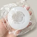 Close-up of a white peony flower silicone mold for handmade soap and candle making - Peony 3893 / Clear