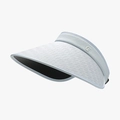 Light blue wide brim sun visor hat with textured UV fabric and silver G logo emblem - Adjustable / Blue