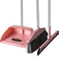 Set scopa e paletta rosa con pettine raschiatore e tergivetro per la pulizia - Set Popolare Da 3 Pezzi: Scopa Paletta E Tergivetro (rosa Chiaro)