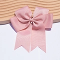 Handmade 6 inch pink ribbed grosgrain ribbon bow hair clip for girls hair accessories - Light Pink