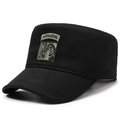 Casquette militaire noire pour homme en coton avec broderie Airborne style tactique - Réglable / Noir
