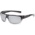 Polarized cycling sunglasses with grey gradient frame and silver mirrored lenses - Grey to White/Silver