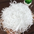Premium white shredded paper filler material for decorative gift boxes and hampers - 50g Pack / White