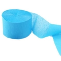 Sky blue crepe paper streamer roll with fine crinkled texture for party decoration - Light Blue