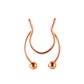 U-shaped non-pierced stainless steel nose ring clip in elegant rose gold finish - Rose Gold