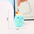 Cute teal milk tea plush keychain 12cm height with silver metal lobster clasp - Silver Keychain / 12cm / Blue