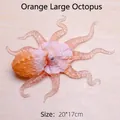 Orange octopus soft rubber toy model for children stretching and stress relief - Orange Simulation Octopus / OPP Bag/Large Size